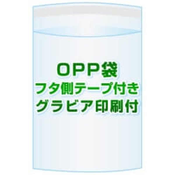 画像1: OPP袋(フタ付き)【#30 220x320+40 9,000枚】フタ側テープ グラビア印刷 2色 (1)