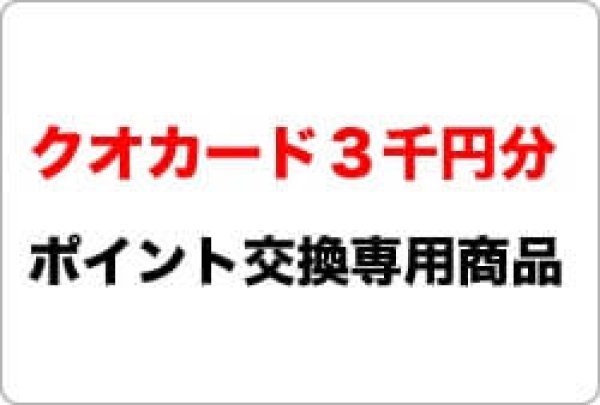 画像1: 【ポイント交換専用】クオカード３千円分 (1)