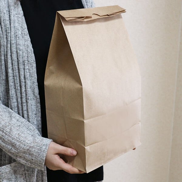 画像5: 角底紙袋(大) 幅210x高さ400+マチ130mm (5)