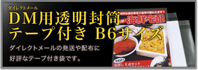 DM用透明封筒テープ付き B6サイズ