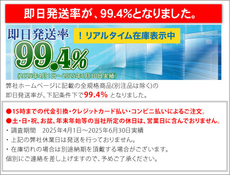 即日発送率